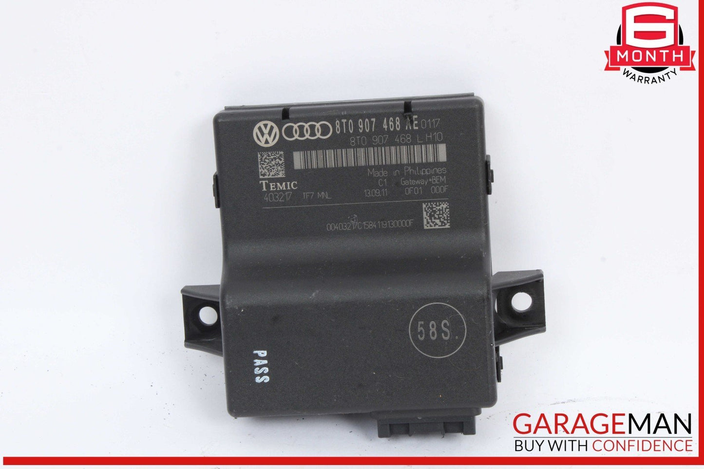 09-12 Audi S5 S4 A5 A4 Q5 Network Gateway Control Module Unit 8T0907468AE OEM