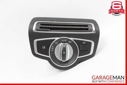 15-20 Mercedes W205 C300 Head Light Headlight Control Switch Trim Assembly Black