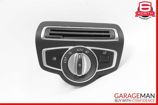 15-20 Mercedes W205 C300 Head Light Headlight Control Switch Trim Assembly Black