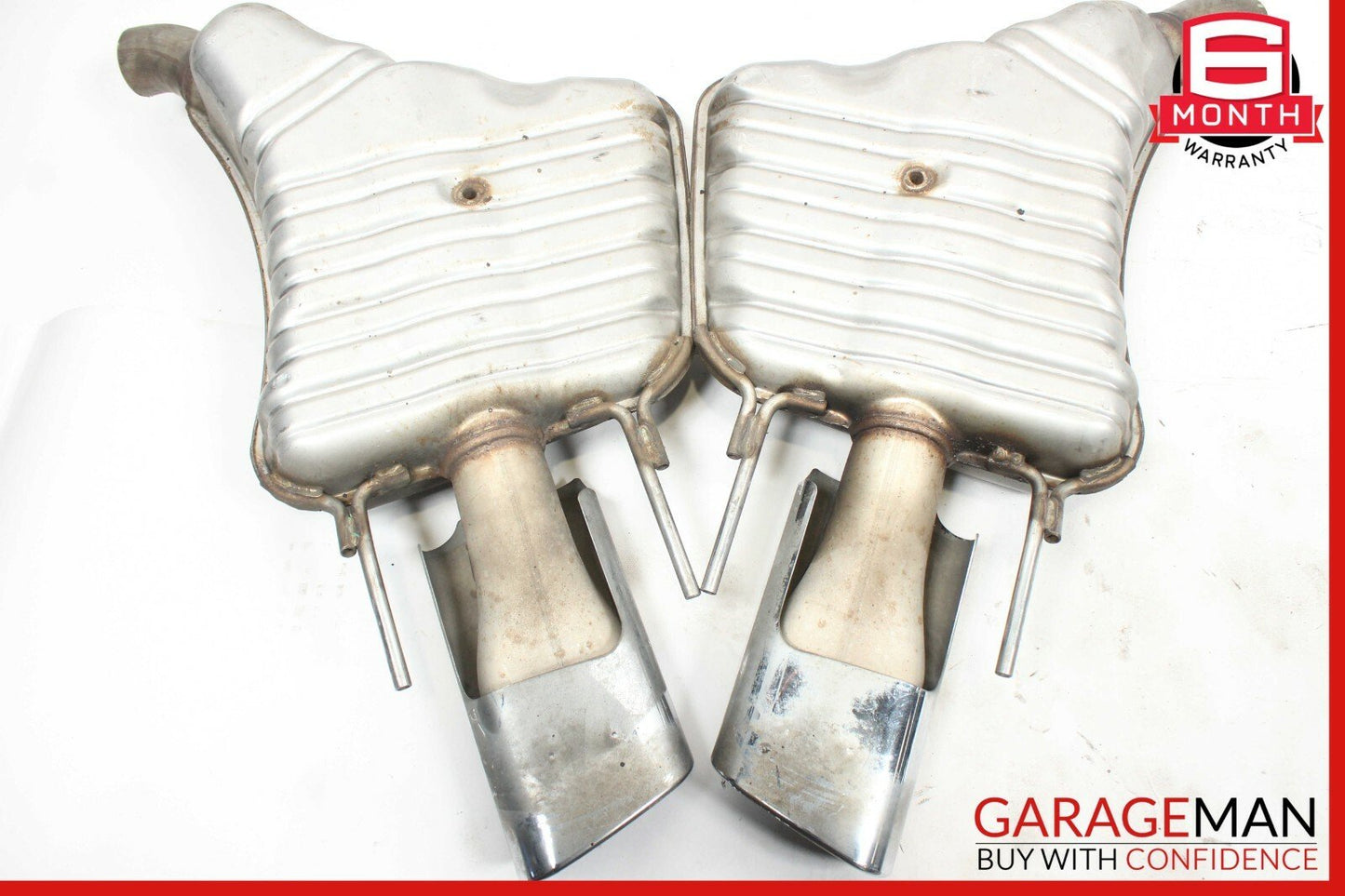 07-10 Mercedes W216 CL600 S600 Exhaust Muffler Mufflers Tips Set of 2 Pc OEM