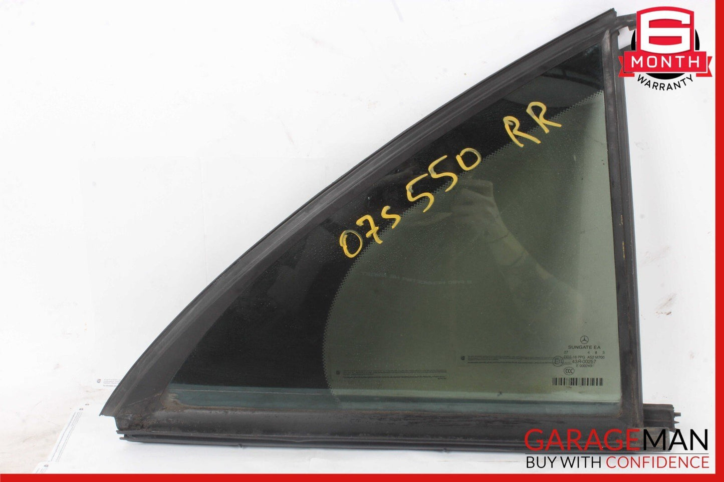 07-13 Mercedes W221 S550 S600 Rear Right Side Door Quarter Window Glass Tinted