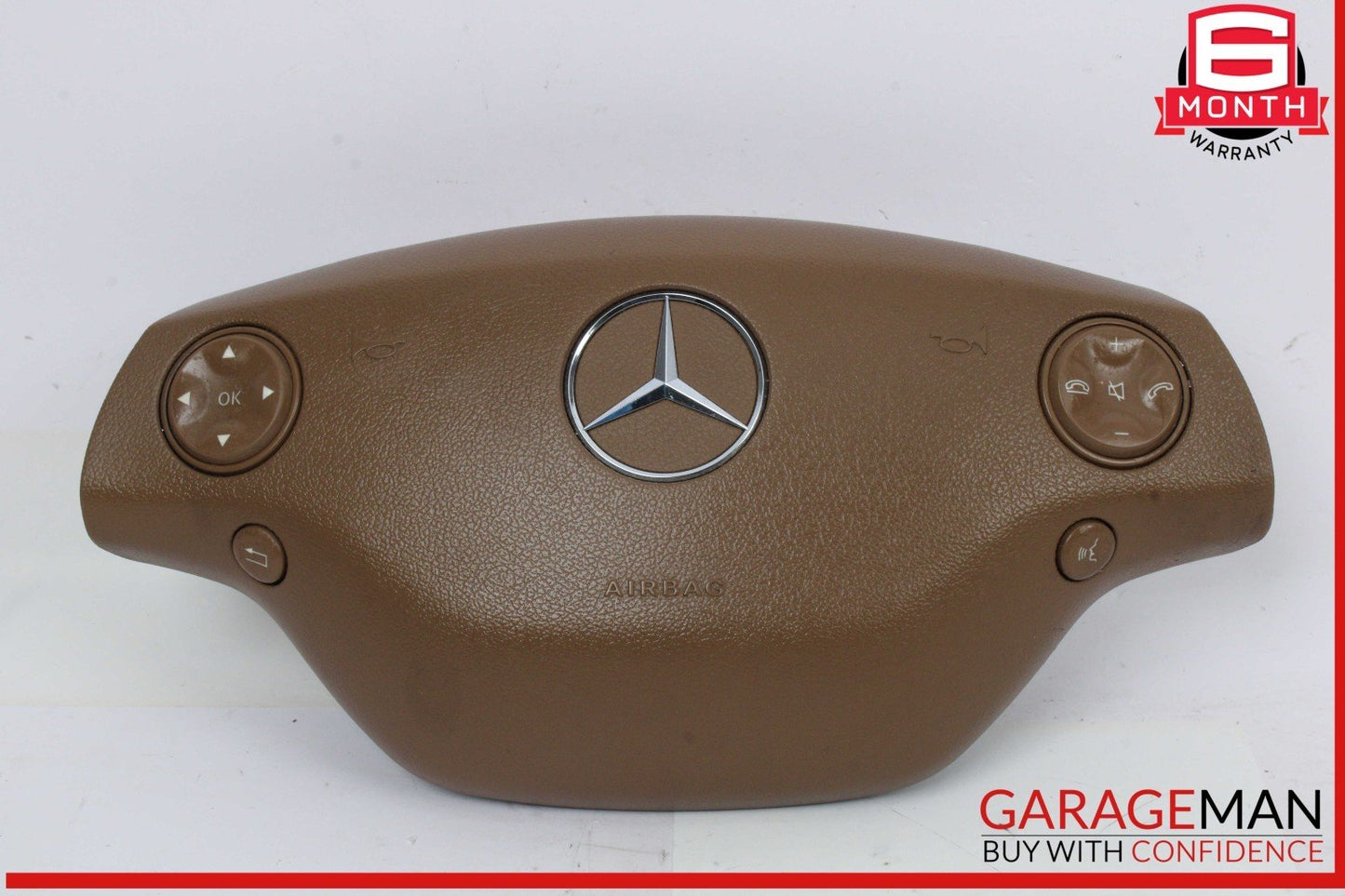 07-10 Mercedes W221 S550 CL550 Steering Wheel Airbag Air Bag Brown OEM