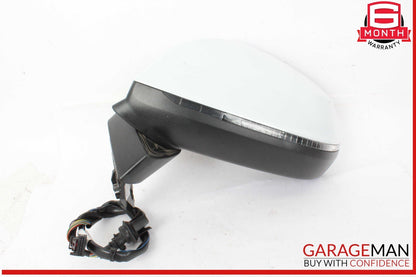 17-19 Audi Q7 Front Left Driver Side Door Rear View Mirror White 4M1857409AG OEM