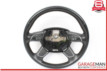 13-16 Audi A4 Front Left Driver Side Steering Wheel Black 4L0419091AC OEM