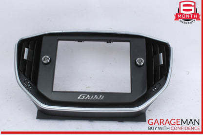 14-16 Maserati Ghibli Center Dash Air Vent Grille Screen Frame Trim Panel OEM