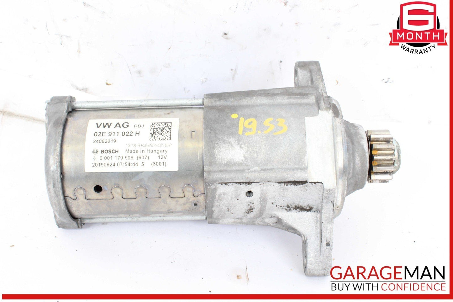 17-20 Audi S3 A3 Engine Starter Motor Bosch 02E911022H OEM