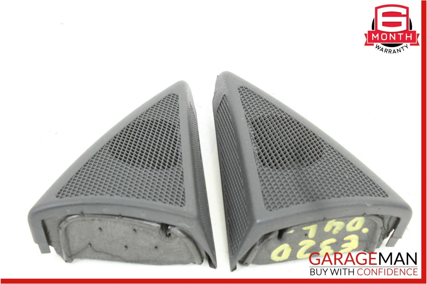 03-09 Mercedes W211 E320 Front Left & Right Side Tweeter Speaker Cover Set Black