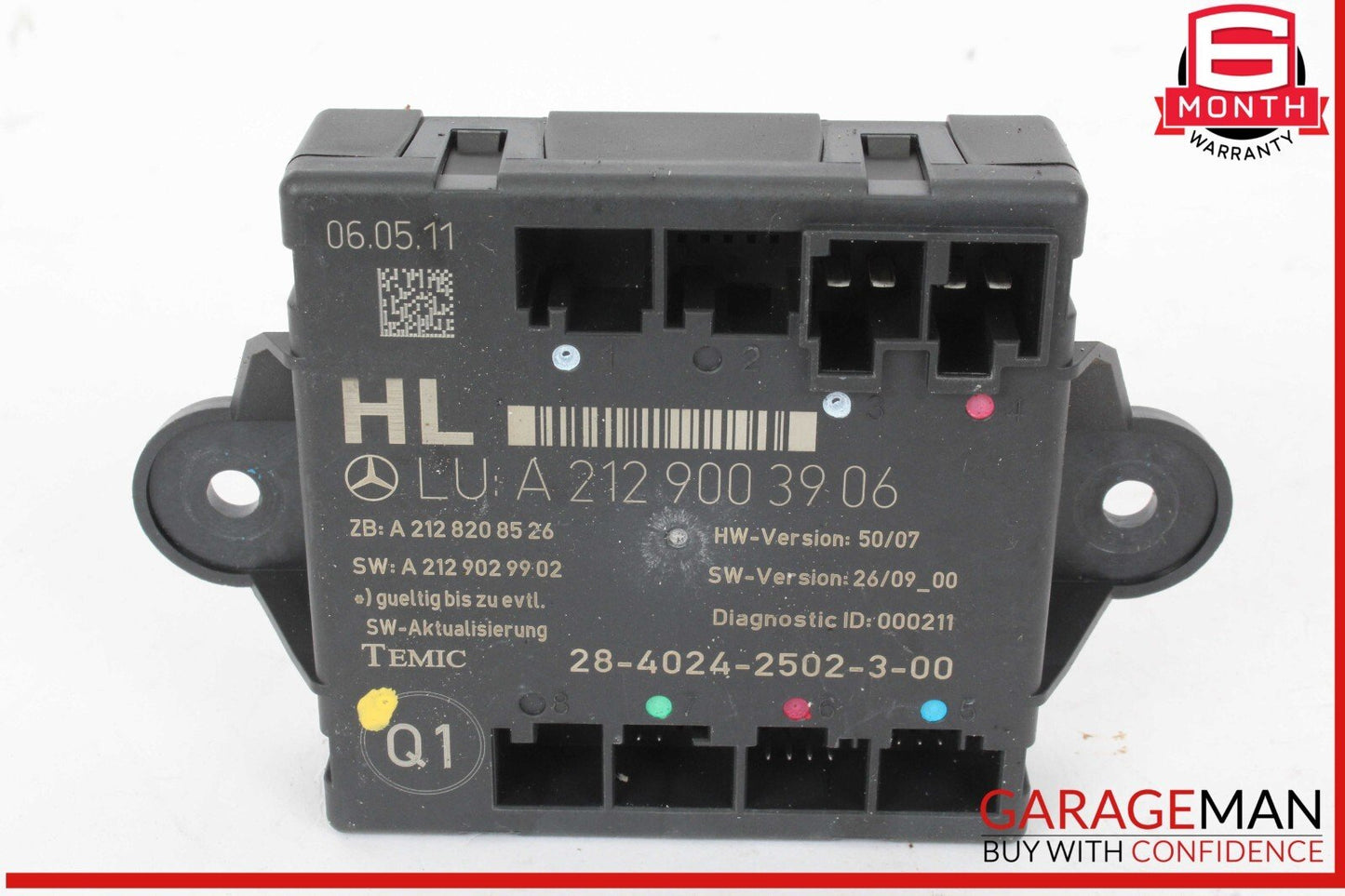 08-18 Mercedes W204 C250 Rear Left Side Door Control Module 2129003906 OEM