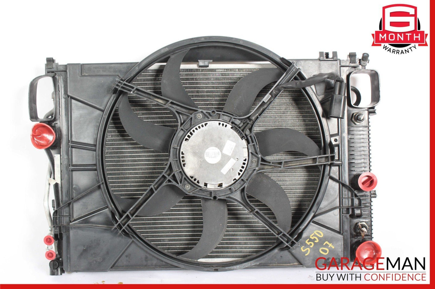 07-09 Mercedes S550 CL550 Engine Cooling Radiator AC A/C Condenser Assembly OEM