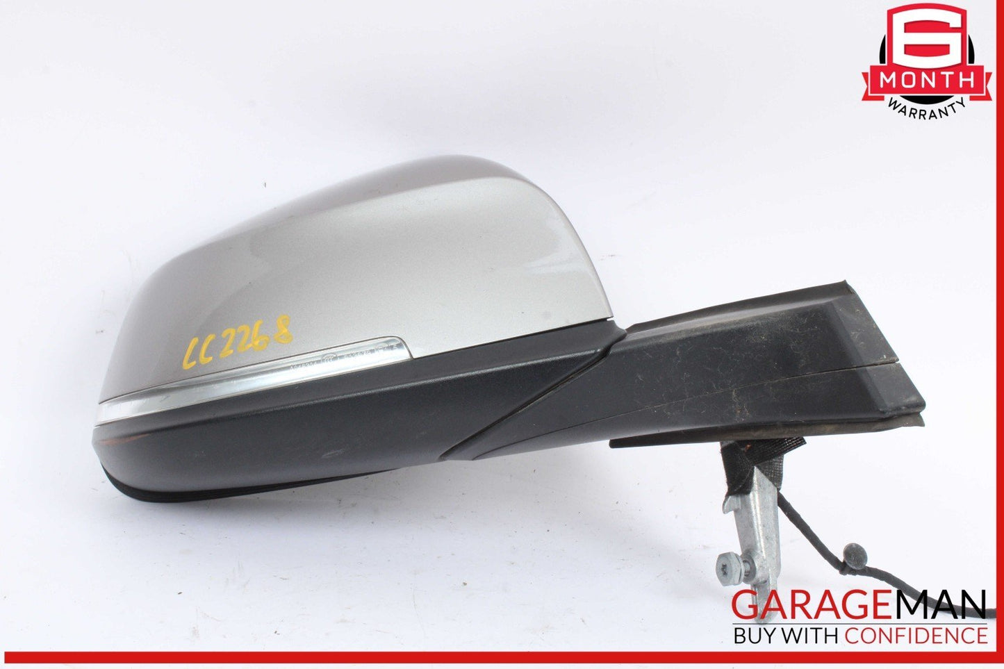 14-21 BMW i3 I01 Hybrid Front Right Side Door Rear View Mirror Heated Gray OEM