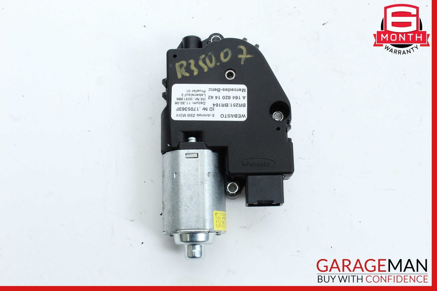 06-12 Mercedes W251 R350 ML550 Panoramic Sunroof Sun Roof Motor 1648201442 OEM