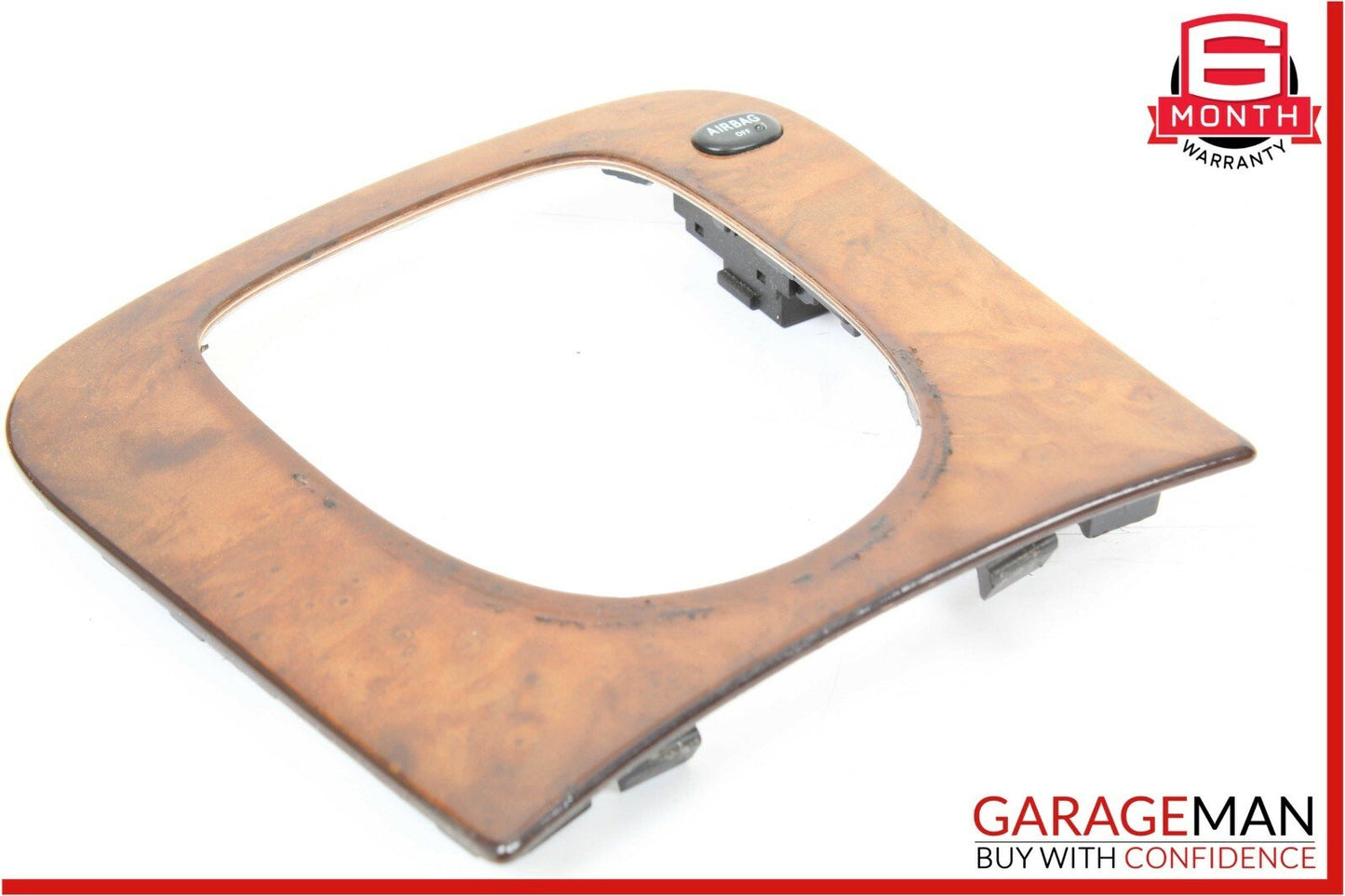 00-02 Mercedes W220 S600 Front Center Console Gear Shifter Trim Panel Cover Wood