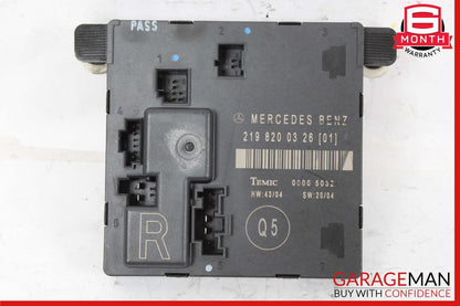 06-11 Mercedes W219 CLS500 CLS63 Rear Right Door Control Module 2198200326