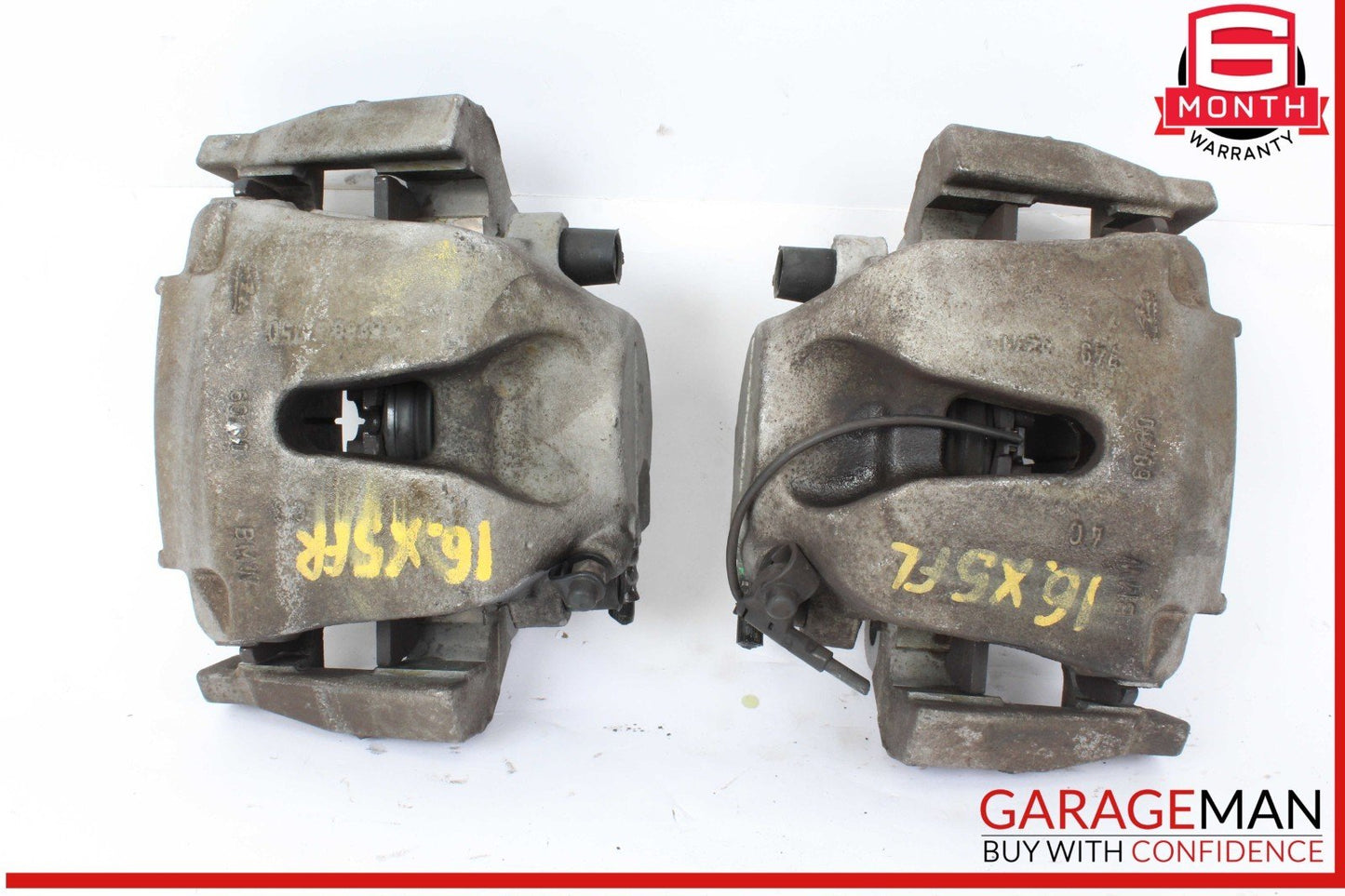 14-18 BMW X5 Front Left and Front Right Side Brake Caliper Calipers Set OEM