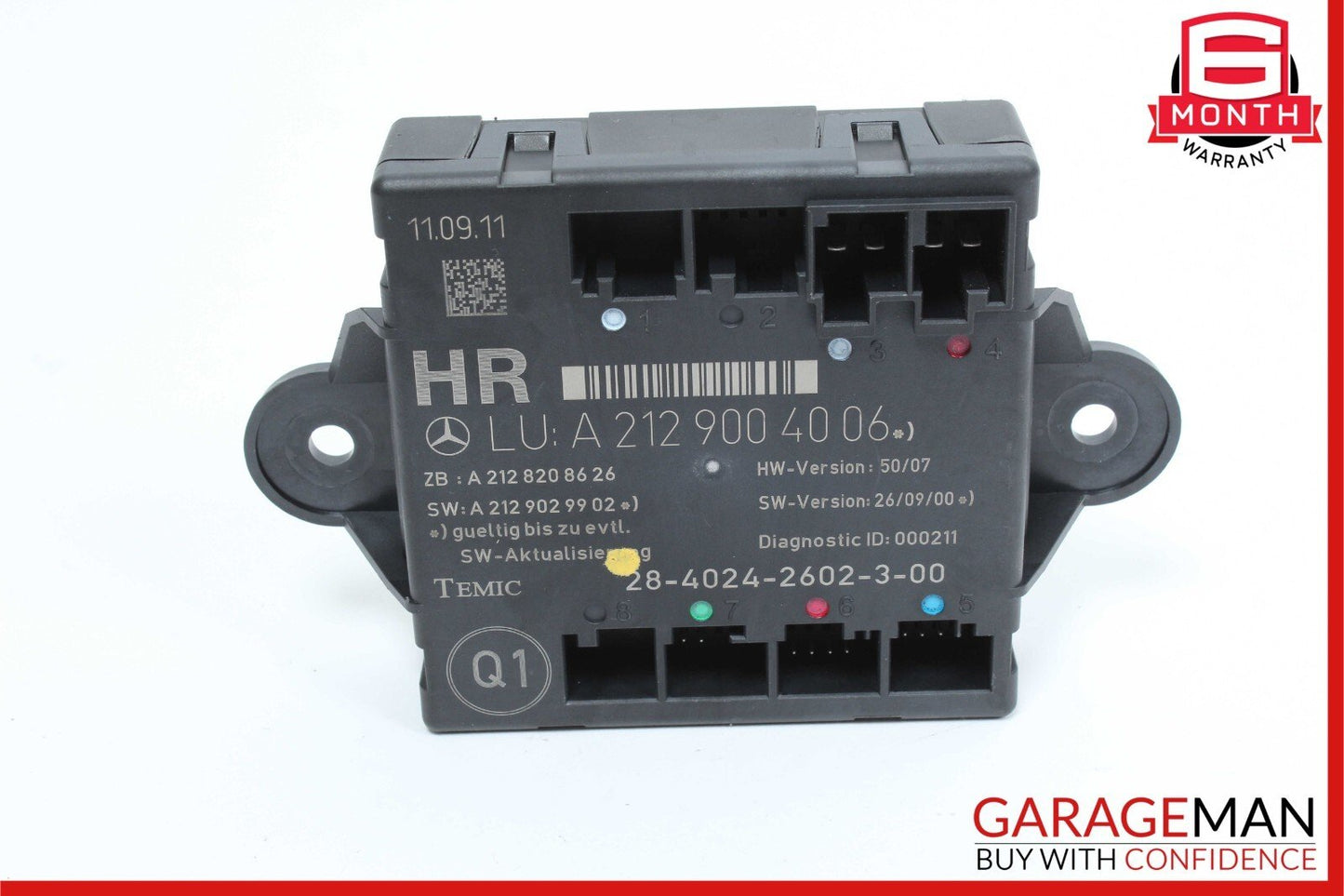 08-18 Mercedes W204 C250 C300 GLK350 E350 Rear Right Side Door Control Module