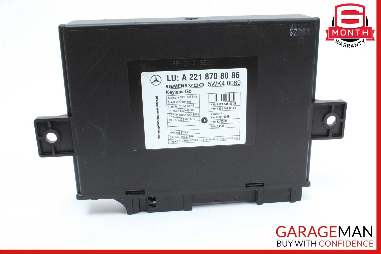 07-10 Mercedes W221 S550 S500 CL600 S63 AMG Keyless Go Control Module Unit OEM