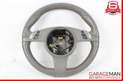 11-14 Porsche Cayenne 958 S Steering Wheel w/ Paddle Shifters Gray OEM