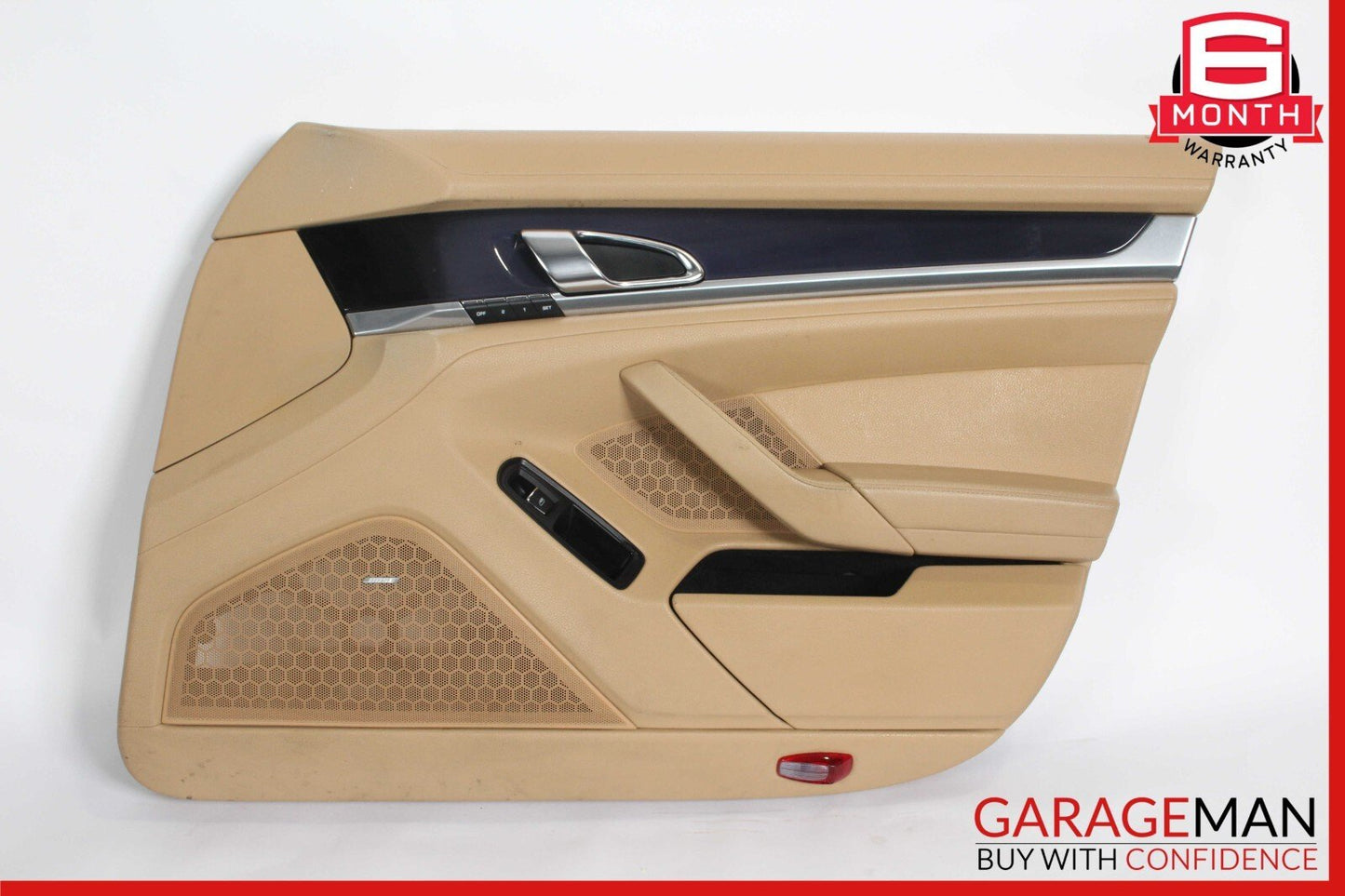 10-16 Porsche Panamera 970 Front Right Interior Door Panel Cover Trim Assy Beige
