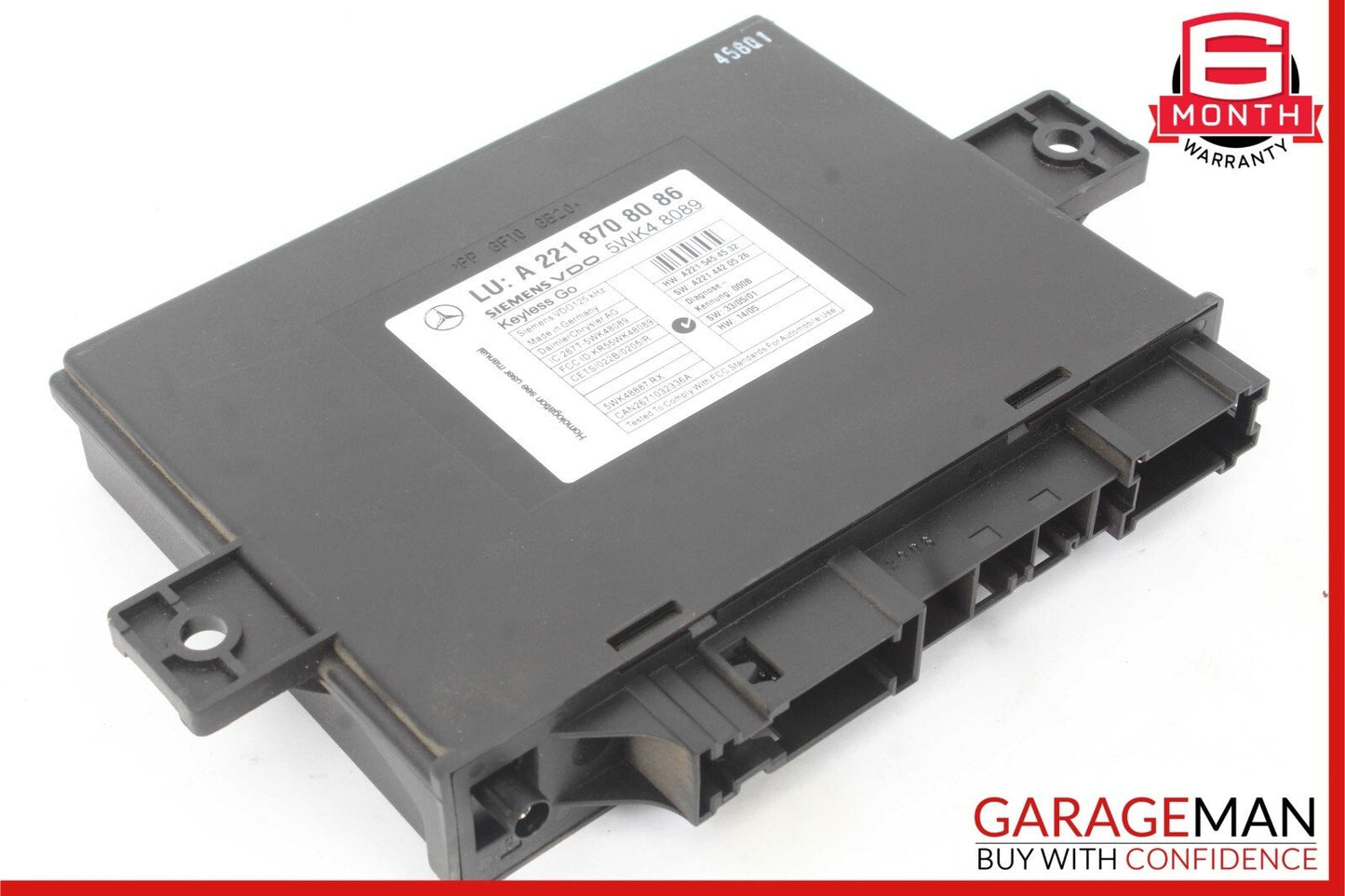 07-10 Mercedes W221 S550 CL550 S400 Keyless Go Control Module 2218708086 OEM