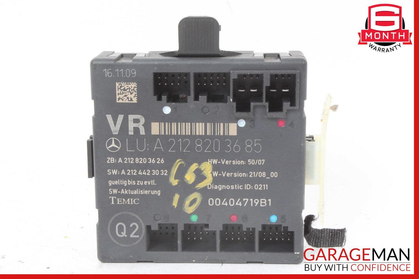 08-18 Mercedes W204 C63 E350 Front Right Side Door Control Module OEM