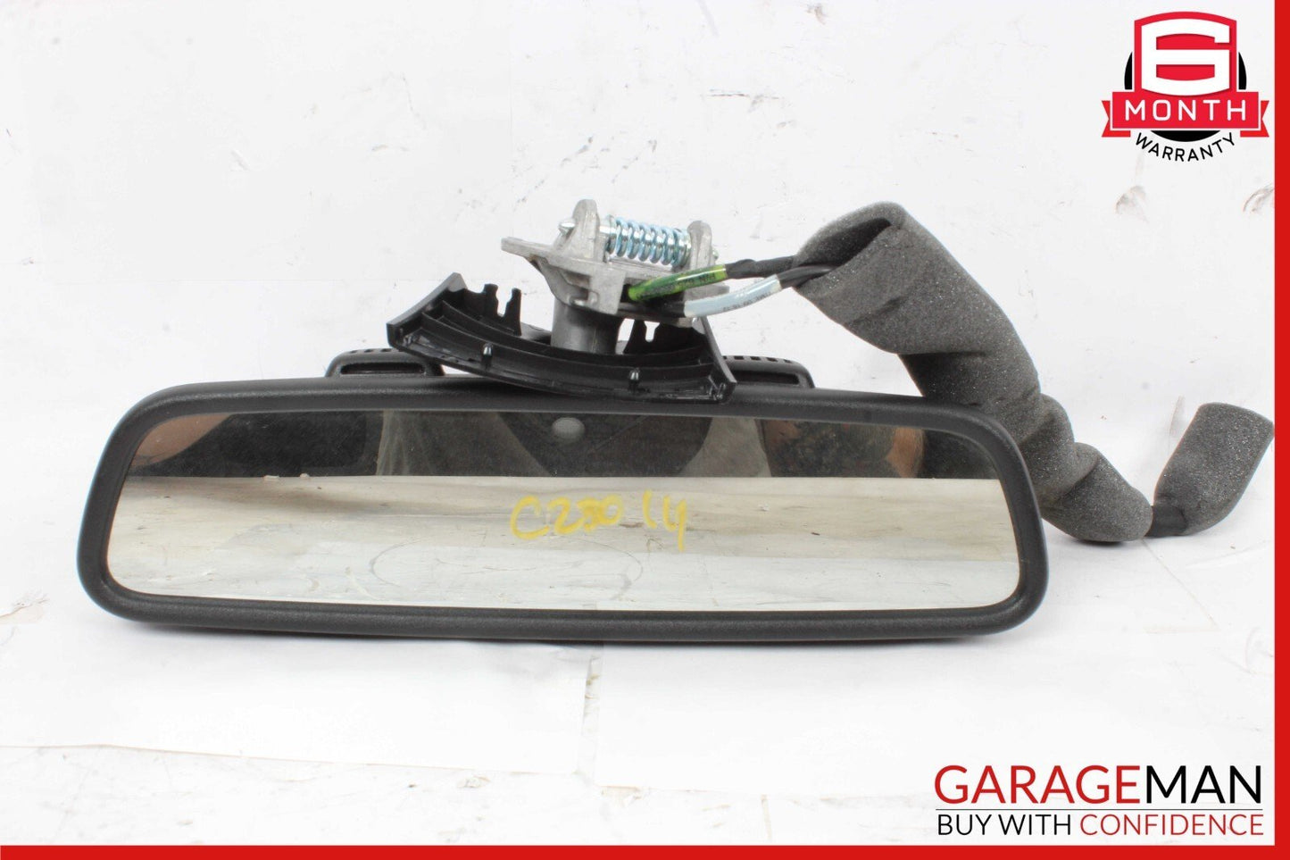 12-17 Mercedes W204 C250 E350 E250 Top Upper Interior Rear View Mirror Black OEM