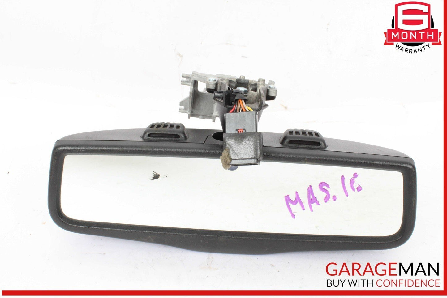 14-17 Maserati Ghibli Interior Top Upper Rear View Mirror Black 68206442 OEM