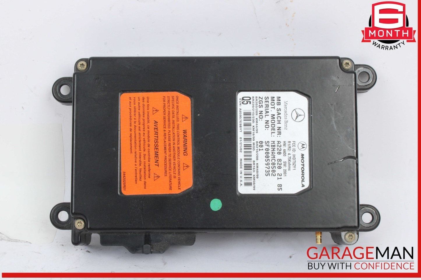 00-06 Mercedes W163 ML320 Voice Command Control Module 2208202185 OEM