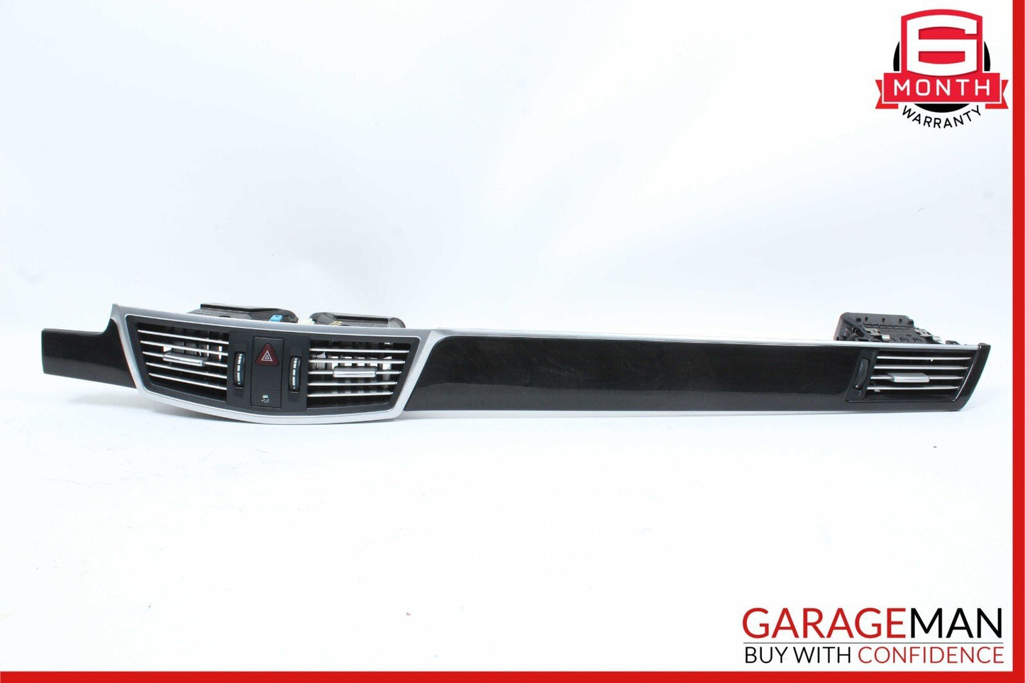 10-13 Mercedes W212 E350 Center Dash A/C Air Vent Hazard Light Trim Assembly OEM