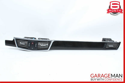 10-13 Mercedes W212 E350 Center Dash A/C Air Vent Hazard Light Trim Assembly OEM