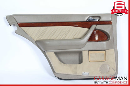 94-99 Mercedes W140 S320 Rear Left Side Interior Door Panel Trim Cover Beige
