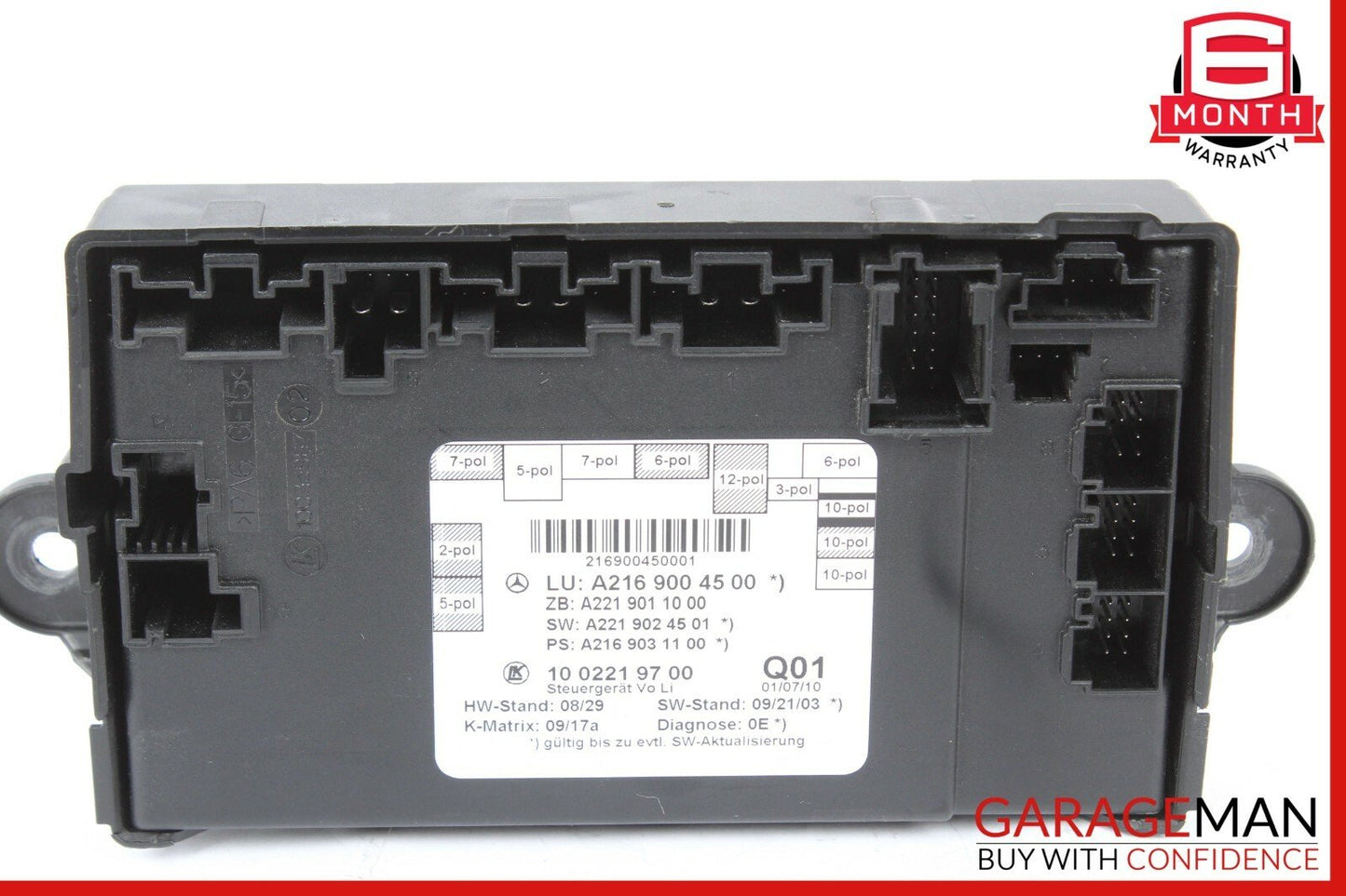 07-13 Mercedes W221 S400 S65 AMG Front Left Door Control Module 2169004500 OEM