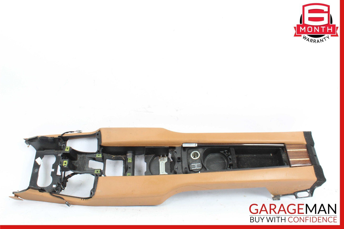 10-15 Porsche Panamera 970 Rear Center Console Trim Compartment Brown OEM