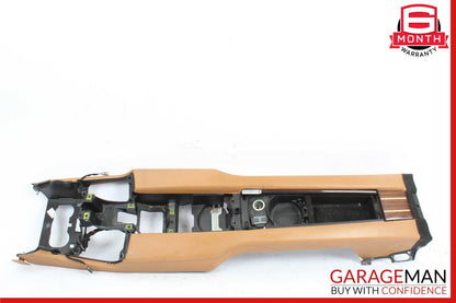 10-15 Porsche Panamera 970 Rear Center Console Trim Compartment Brown OEM