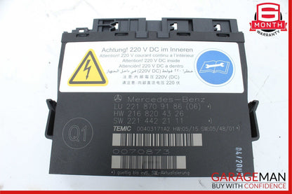 07-10 Mercedes W221 S63 AMG Front Right or Left Seat Contour Control Module OEM