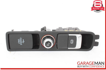 15-18 Audi Q3 Center Console Bezel Cover Trim w/ Power Outlet 8U1863349D OEM