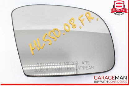 06-08 Mercedes W164 ML550 Front Right Passenger Side Door Rear View Mirror Glass