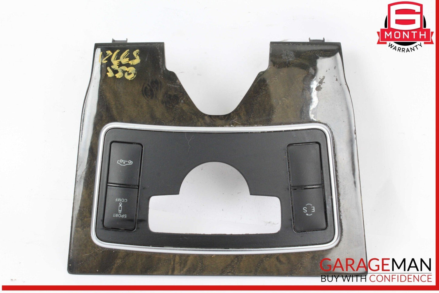 12-14 Mercedes W218 CLS550 Center Console Switch Trim Bezel Cover Wood OEM