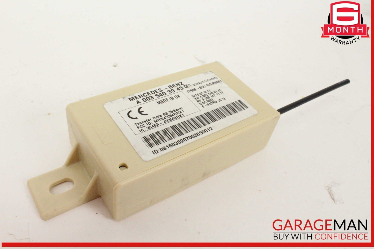 05-11 Mercedes R171 SLK280 Tire Pressure Monitor System TPMS Control Module OEM