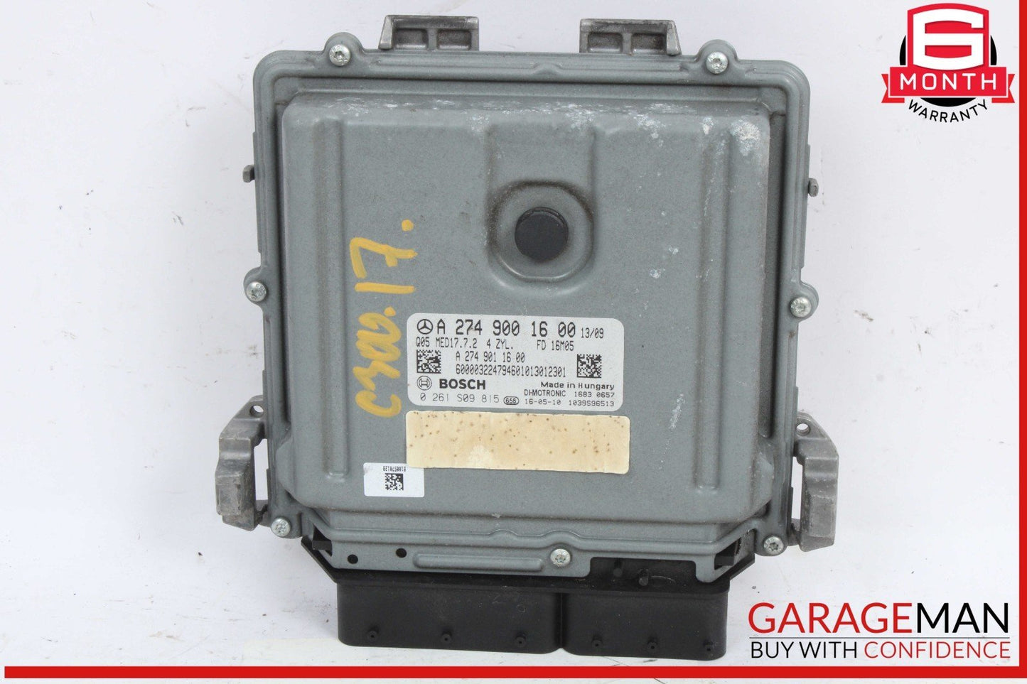 15-20 Mercedes W205 C300 4MATIC ECU ECM Engine Control Module Unit 2749001600