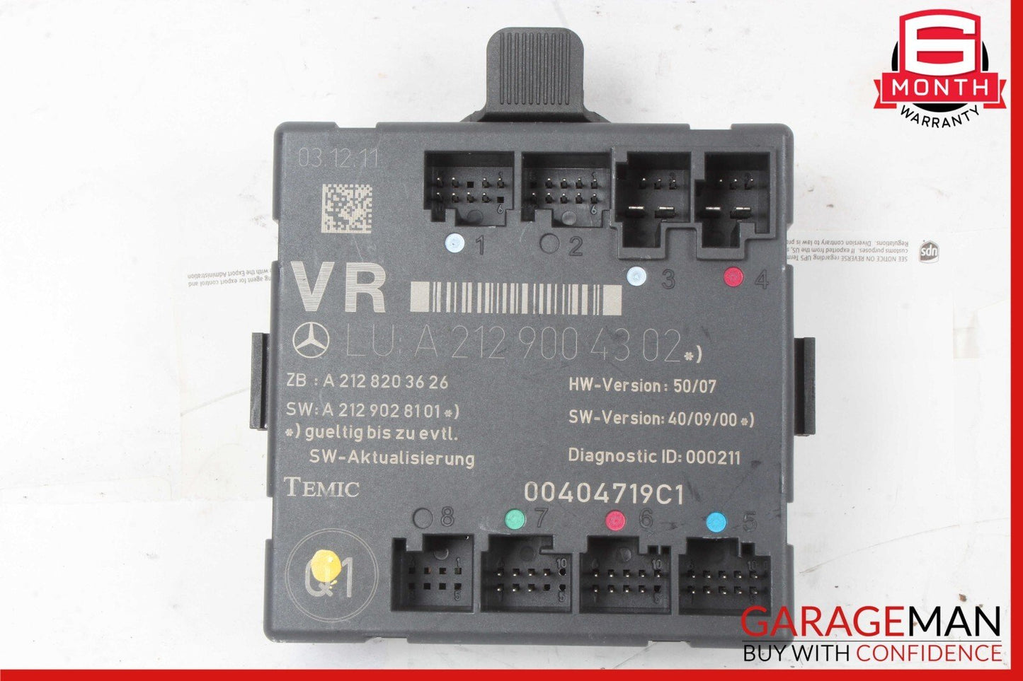 08-18 Mercedes W204 C250 E350 Front Right Side Door Control Module Unit OEM
