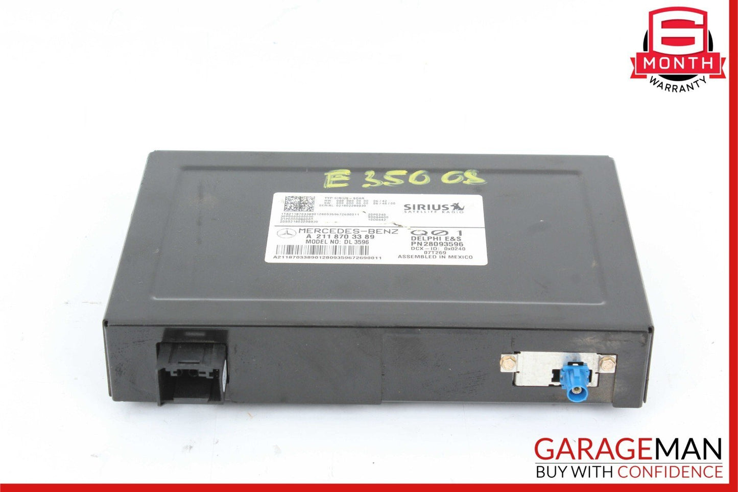 03-11 Mercedes GL450 CLS550 E550 E350 Sirius Satellite Radio Receiver Module