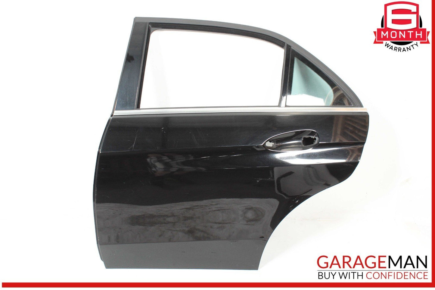 10-16 Mercedes W212 E350 E63 AMG Sedan Rear Left Side Door Shell Black OEM