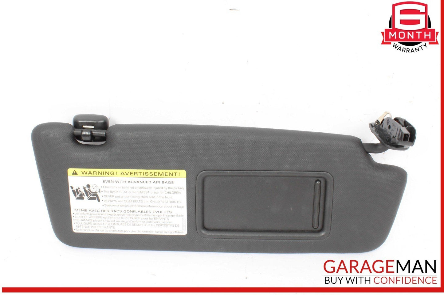13-18 Audi Q5 Q3 Front Right Passenger Side Sun Visor Sunvisor Black 8K0857552