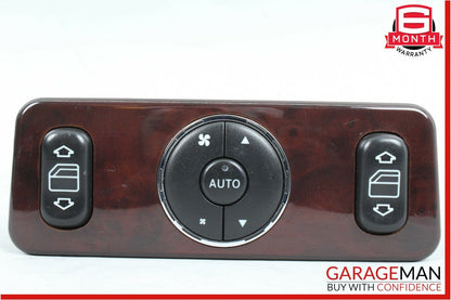 98-05 Mercedes W163 ML320 Rear Power Window Climate Control Switch Module Wood