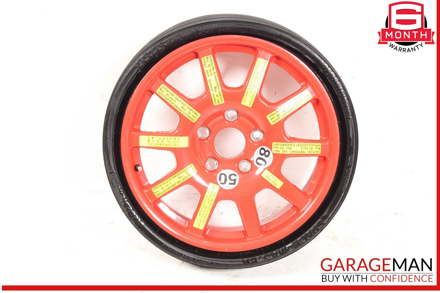 11-18 Porsche Cayenne 958 Emergency Spare Tire Wheel Donut Rim 19 19" OEM