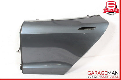 12-20 Tesla Model S Rear Left Driver Side Exterior Door Shell Panel Gray OEM