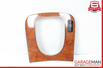 03-06 Mercedes W220 S430 Center Console Shifter Distronic Bezel Trim Cover Wood