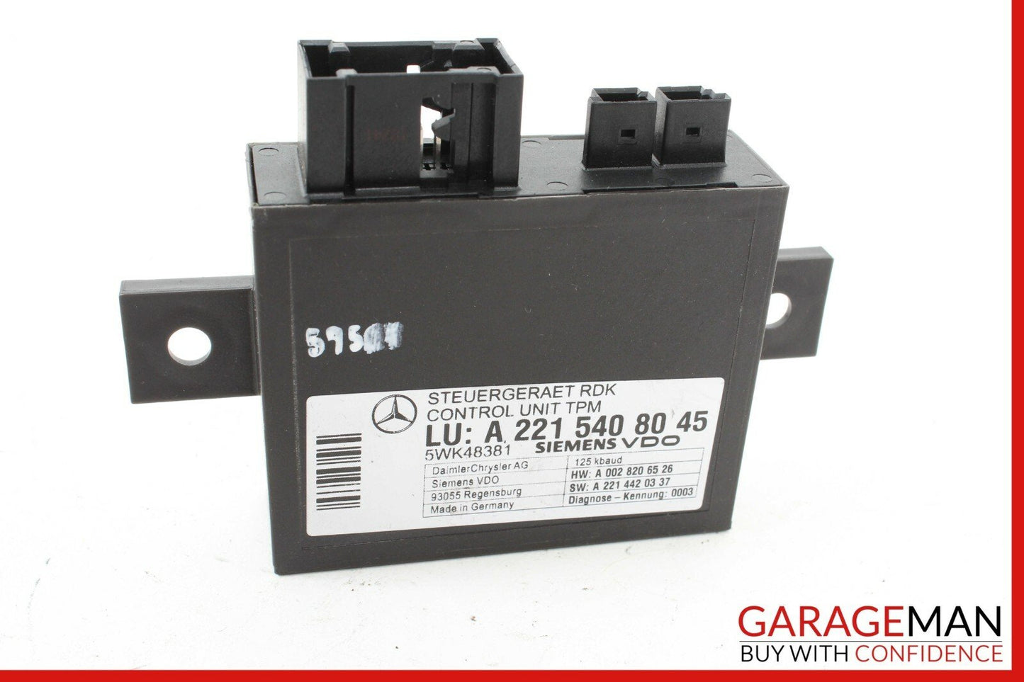 07-13 Mercedes W221 S550 S63 AMG Tire Pressure Monitor Module Unit 2215408045
