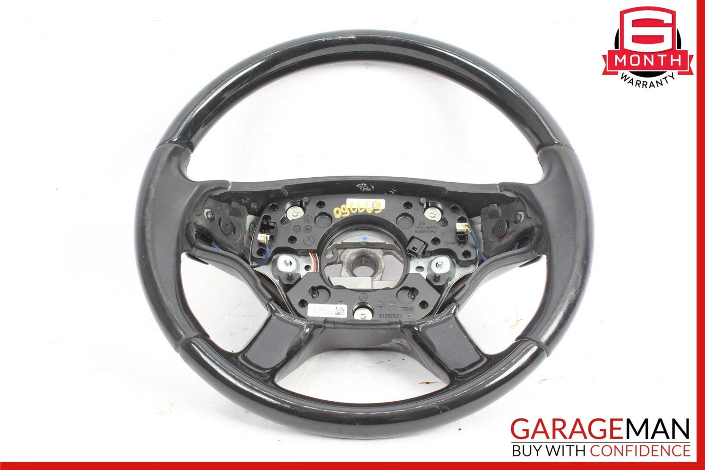 07-10 Mercedes S550 CL550 Driver Steering Wheel w/ Paddle Shifters Black Wood