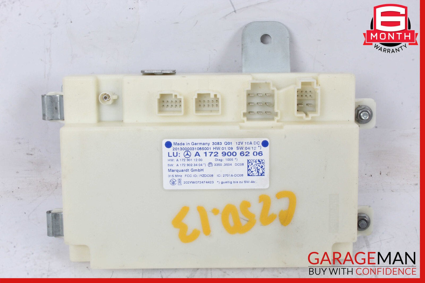 10-15 Mercedes W204 C250 C300 Keyless Go Entry Control Module 1729007900 OEM